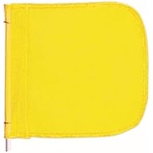 Checkers Heavy Duty Replacement 12" Yellow with White X Warning Whip Safety Flag - Industrial Safety Flags for Trucks, Mining, Construction - Made in the USA - FS9025-Y