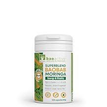 100% Baobab Moringa Powder Superblend Capsules | Direct from South Africa | USDA Organic Certified | Superfood Supplement