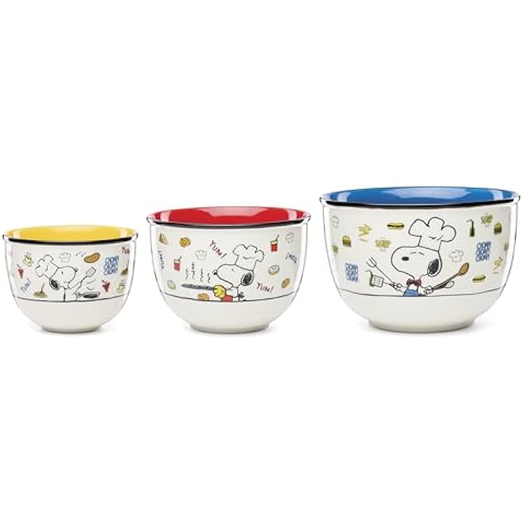 Lenox 897579 Chef Snoopy 3-Piece Bowl Set