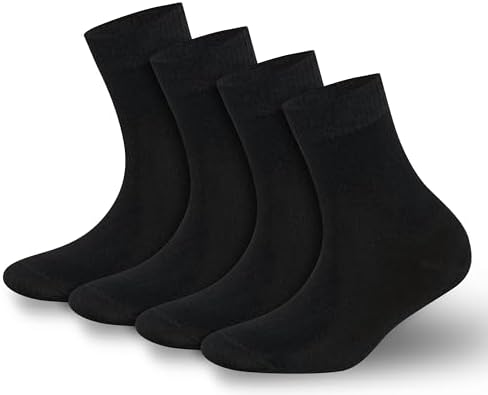 Bambooven Mens & Womens Rayon Made from Bamboo Diabetic 4 Pairs Ankle Socks