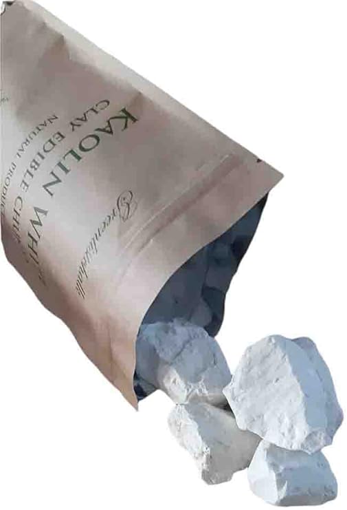Kaolin Edible Clay (1 Lb/450 gr.) Chunks (lump) Natural for Eating (Food)