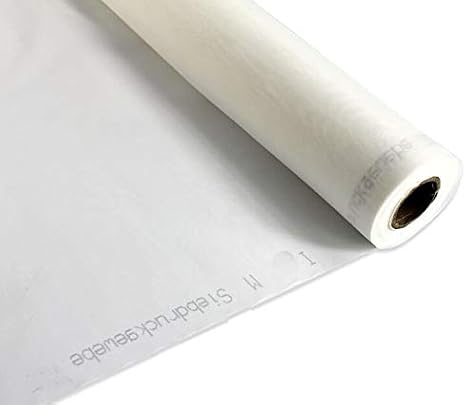 A Roll of 40 Yards Long Silk Screen Printing Mesh Fabric Polyester Material Silk Stencil Printing Fabric (40M / 16T Mesh-50 inches Wide)