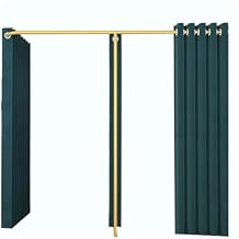 Clothing Store Fitting Room F-Type Metal Fitting Room with 2 Dressing Rooms, Room Privacy Partition Curtain, Clothing Store Fitting Room, Large Space, Shading Rate 95%(B,180x80x200cm)