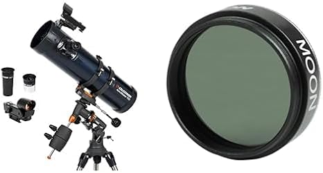 Celestron 31045 AstroMaster 130EQ Reflector Telescope & 94119-A 1.25 Inch Moon Filter