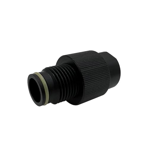 HPA G12-14 Threads Tank Inline OnOff ASA Adapter CO2Compressed Air Pin Valve Depressor Black Adaptor 1 Piece