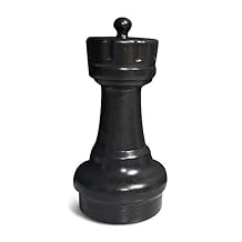 MegaChess Individual Plastic Chess Piece - Rook - 8.5 inches Tall - Black and White - This Item is A Component of The 12 Inch Large Outdoor Chess Set - Not Intended for Home Decor