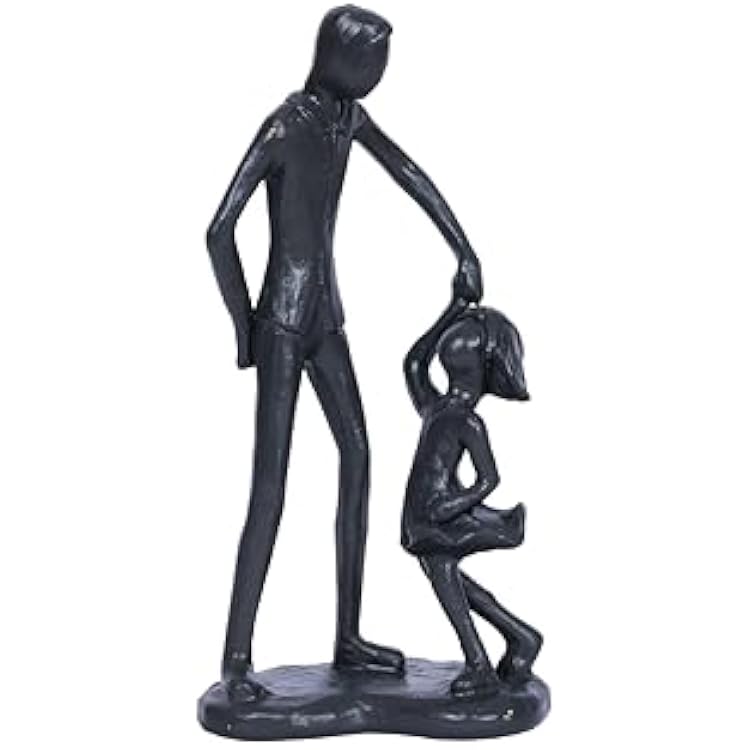 Dad Gifts from Daughter Imitation Cast Iron Sculpture Girl Dad Dancing Status Father Daughter Figurine Decoration for Fathers Day Wedding Memorial Gifts for Dad Statue for New Dad Stepdad Husband