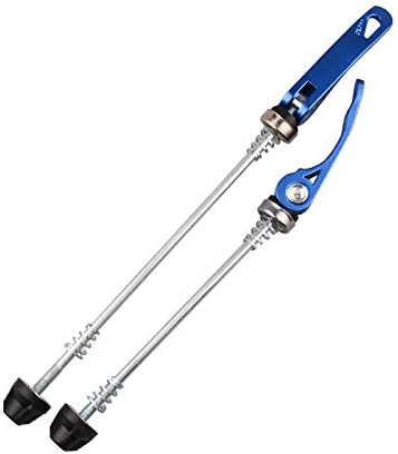 Road Mountain Bicycle MTB Wheel Hub Front and Rear QR Quick Release Skewers Clip Lever Axle 145/185mm, Pair,Multiple Color Options