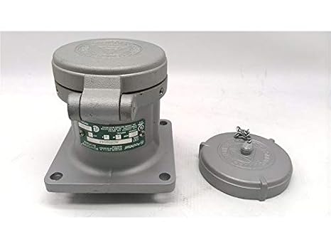 APPLETON ADR6044 APPLETON ADR6044 4 Pole, 600 VAC, POWERTITE, Receptacle, 4 Wire, 250 VDC, NEMA 4X, 60 AMP, Spring/Screw Covers, Metallic, Aluminum