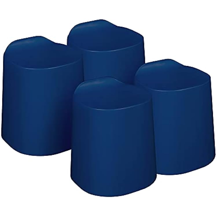 Regency DOTT Plastic Stackable Stools Set of 4- Navy Blue