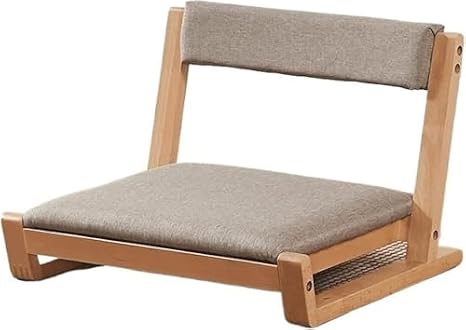 BTZHY Floor Chair Floor Chair Modern Wooden Chair Tatami Chair Japanese Floor Seat Cushion Multifunctional Seating for Guests Low Seat Lazy Sofa Floor Chair Indoor Furniture (Style 1)