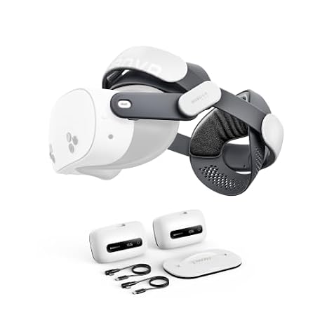 BOBOVR M3 Head Strap Dual Battery and Charging Dock Combo ,Compatible with Quest 3/3S