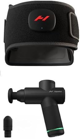 Hyperice | Venom 2 Back Wrap, Hypervolt Go 2 in Black | Pre- Post Workout Recovery Combination