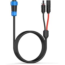 Solar Connectors to 2 Pin Power Industrial Circular Connector Adapter Connect Solar Panel Charge Portable Power StationCompatible with AC200MAX 8Ft/2.5M