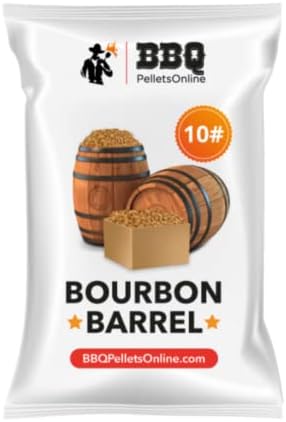 BBQ Pellets Online 10# 100% Bourbon Barrel Wood BBQ Pellets (10 pounds)