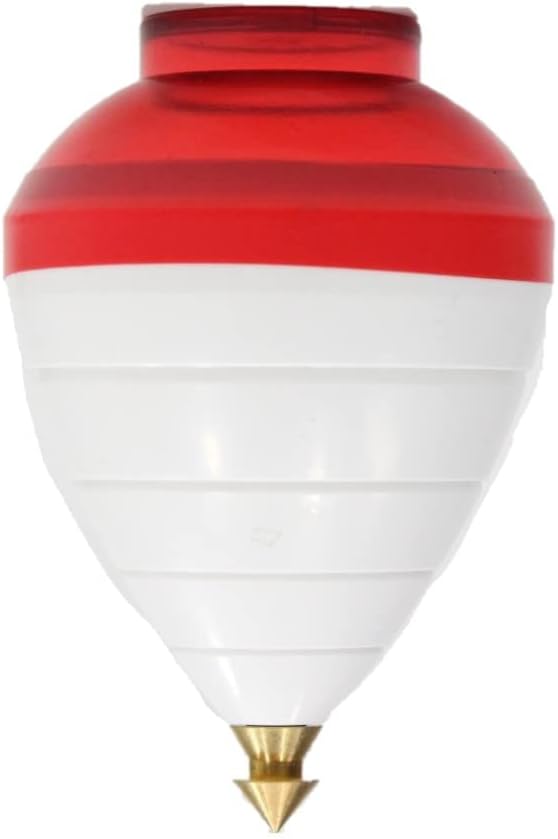 Spintastics Trompo Bearing Tip Spin Top (White and Red)