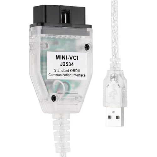 VCI J2534 Cable Fit for Toyota TIS Techstream V16.00.017 Latest Version, Car Diagnostic Tool Cable OBD2 Firmware V1.4.8, Scanner Adapter Diagnostic Cable Scan Tool Support Win XP WIN7 WIN10 3264bit