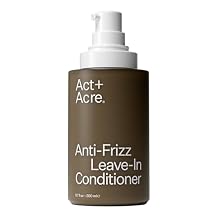 ACT+ ACRE Cold Processed 2% Squalene Anti-Frizz Leave In Conditioner - Deeply Nourishing Formula - Lightweight and Non-Greasy - Protects Against Damage - Vegan and Cruelty Free