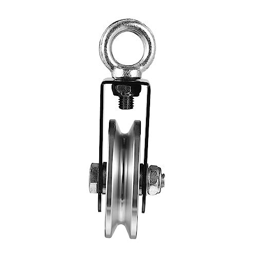 Fitness Pulley Hoist Pulley System Swivel Groove Wheel Exercise Machine Attachment Cable for Strength Training