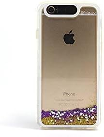 LifeBox Glow 4.7" Case Dual Layer Hubrid Bumper Double Protection with Liquid Infused Glow Series with Glitter and Stars - Retail Package (Stars)