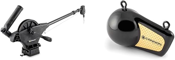 Cannon Uni-Troll Manual Downrigger (10 STX) and Cannon Flash Weight (8-Pound)