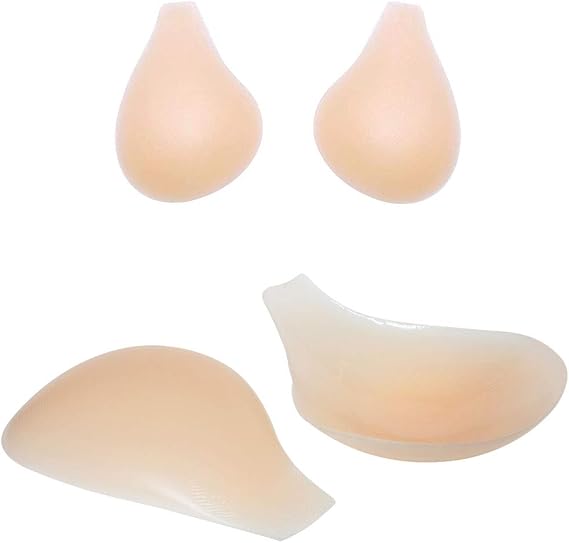 MIILYE Breast Lift up Pasties Sticky Nipple Covers Reusable Strapless Invisible Silicone Adhesive Bra for Cups A B C Nude