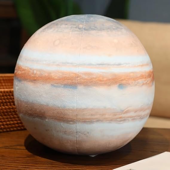 10.6Inch/27cm Super Cute Sun Plush Soft Pillow, Soft and realisticNeptune, Jupiter, Uranus, Venus, Mercury Stuffed Plush Toy for Learning Science, Astronomy, Space, Blue Planet, Toy (Jupiter)