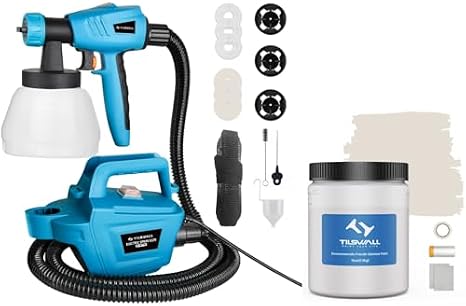 Tilswall Dilution-Free Paint Ivory White & 800W Paint Sprayer