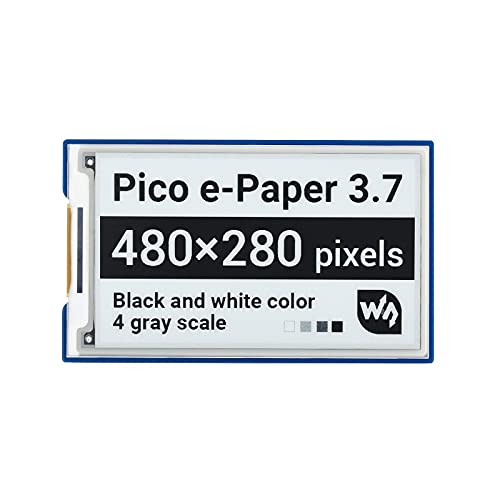 waveshare TOP1 3.7inch E-Paper E-Ink Display Module for Raspberry Pi Pico, 480280 Resolution Screen BlackWhite Monitor with SPI Interface Supports Raspberry PiJetson NanoSTM32