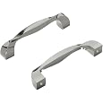 Hickory Hardware 1 Pack Solid Core Kitchen Cabinet Pulls, Luxury Cabinet Handles, Hardware for Doors & Dresser Drawers, 3-3/4 Inch (96mm) Hole Center, Polished Nickel, Twist Collection