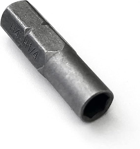 Screwdriver Bit Adapter,6.35mm 1/4" Insert Bit Adapter to 4mm Bit Hex Holder,Chrome-Coated