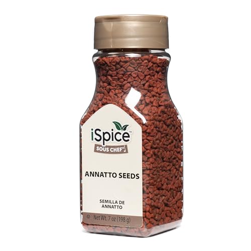 iSpice PREMIUM ANNATTO SEED, Achiote Seeds Whole Perfect for Kitchen Use | All Purpose |Essential Kitchen Spices |All natural |7 oz 198g