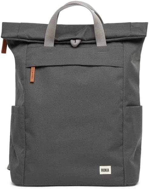 ROKA London Finchley Medium Recycled Canvas Roll Top Backpack