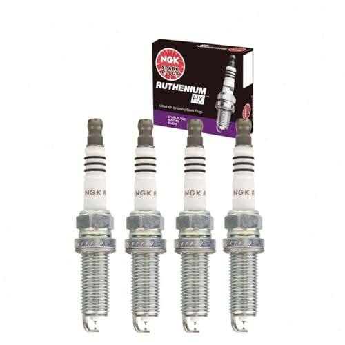 4 pc NGK Ruthenium HX Spark Plugs compatible with Honda Fit 1.5L L4 2015-2019