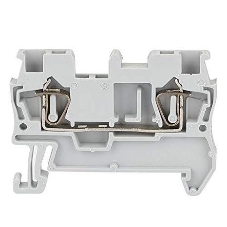 10pcs/set ST-1.5 DIN Rail Mounted Terminal Blocks Spring Clamp Electrical Components And Parts - Gray