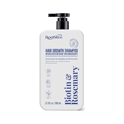 Biotin & Rosemary Shampoo for Hair Growth: Hair Loss Shampoo for Thinning Hair Infused with Nutrient Rich Ingredients for Hair thickening Sulfate Free 16.9 fl oz