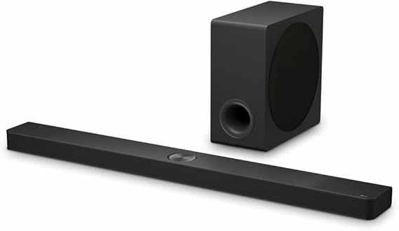 LG S90TY Smart Soundbar 570W 5.1.3 Channels Surround Sound Dolby Atmos and DTS Wide Connectivity Bluetooth USB Optical Input Black