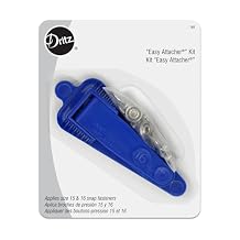 Dritz 16K Snap Fasteners "Easy Attacher" Kit, Size 15 (3/8-Inch) & Size 16 (7/16-Inch) Nickel