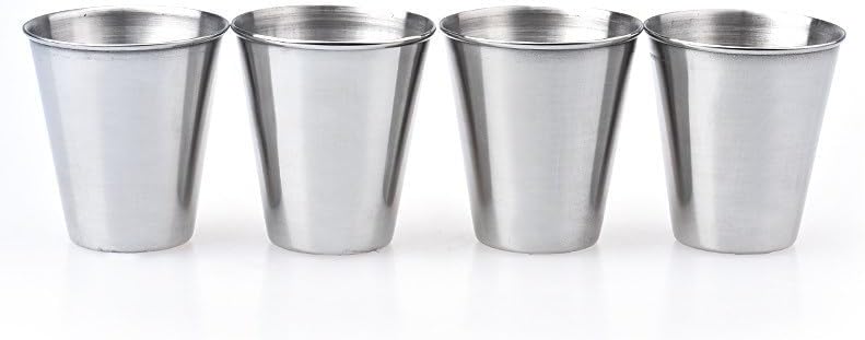4 adet 70 ml. Çelik Shot Kahve Kamp Bardağı df37x