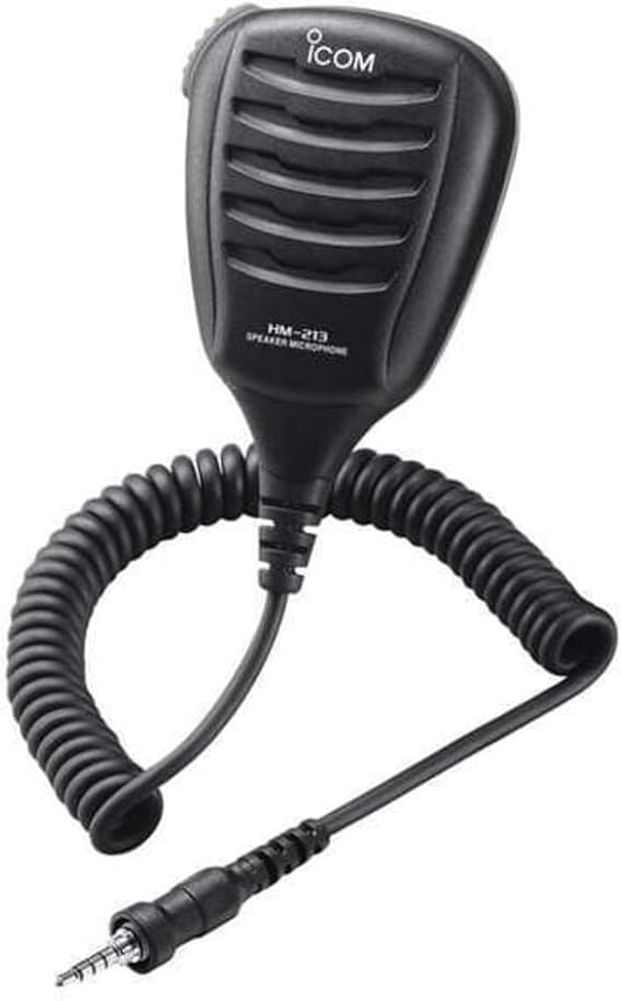 Icom HM-213 Waterproof Floating Speaker/Microphone, Black, One Size