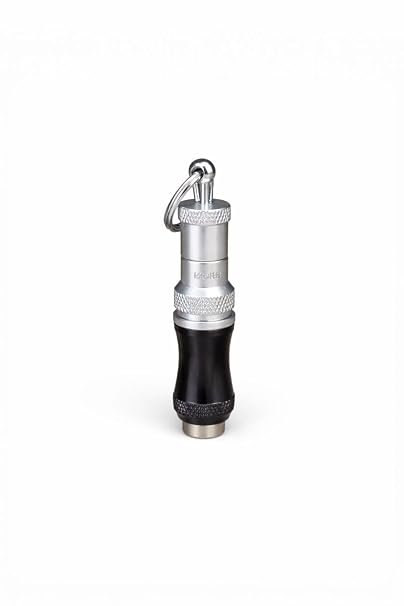 Newport Zero Cigar Punch, Double Blade, Sharp Drill Hole Opener Cutter, Keychain Style (Black Silver)