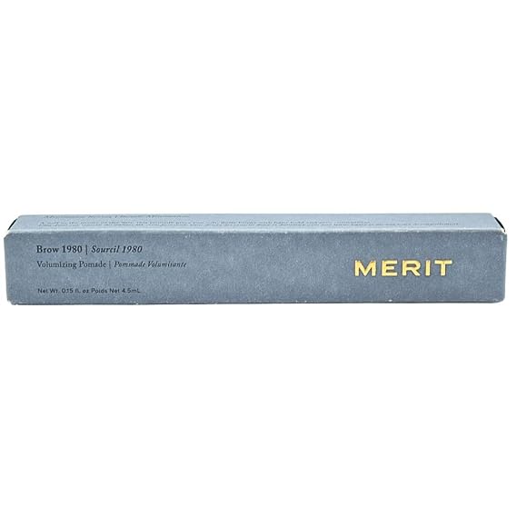 Merit Brow 1980 Volumizing Tinted Eyebrow Gel-Pomade - Dark Brown - Dark Brown with Cool Undertones