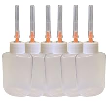 Applicator Bottle with Stainless Steel Needle - 6 Pack | For Weld-on-3 and Weld-on-4 Acrylic Adhesives