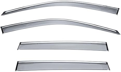 WellVisors Window Visors Compatible with Honda 2016-2022 Pilot | With Chrome Trims, Wind Deflector Rain Guards, 3-847HD029