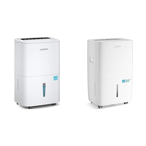 Waykar 80 Pint Dehumidifier Bundle for 5,000 Sq Ft Home Basements Large Rooms