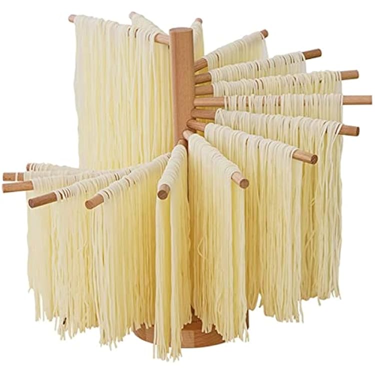 Manual Pasta Makers Collapsible Pasta Drying Rack with 16 Suspension Rods Household Spaghetti Drying Rack Stand Dryer Noodle Drying Rack Hanging for Home Kitchen