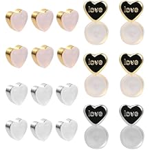 Silicone Flat Earring Backs for Studs, Clear Rubber Comfort Design Heart