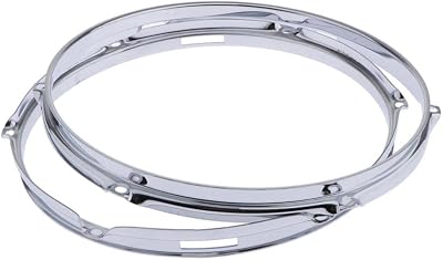 Baosity 12 6-Lug Drum Hoop  Rim for Snare Drum, Silver