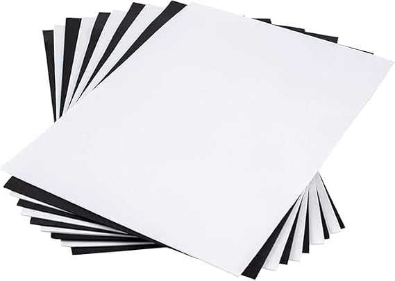A1,A2,A3,A4,A5 Foam Board - Black (Pack of 10) - Black -Foam Core Polystyrene - Photo Foam Board - for Presentation, Mounting, Arts & Crafts (Black & White, A2)