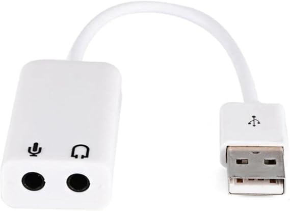 Usb Ses Kartı 7.1 Kanallı 3.5mm Mikrofon Çevirici Dönüştürücü Adaptör Harici Kablolu 4505